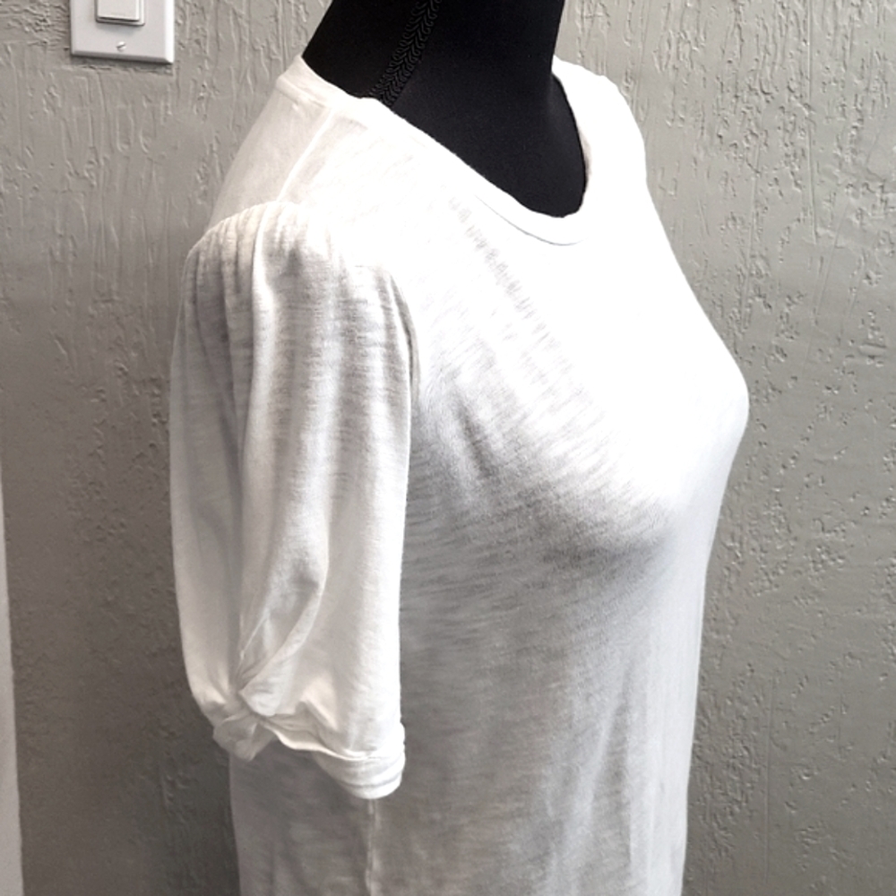 Express Easy Slub Twisted Knot Sleeve Modal Blend Tee